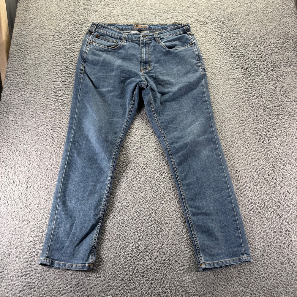 5.11 Tactical Men’s Straight Jeans - Light Blue Denim